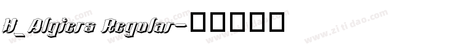 H_Algiers Regular字体转换